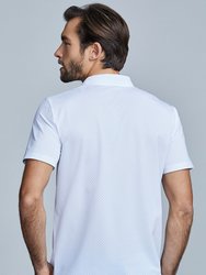 Oceaya Polo Slim Fit - White Royal Dot