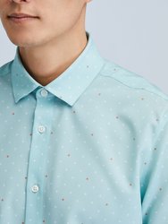 Phoenix Short Sleeve Shirt - Sage Diamond