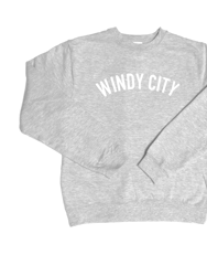 Windy City Adult Crew Sweatshirt - Grey