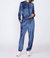 Bamboo Velour Sweatpant In Blue - Blue