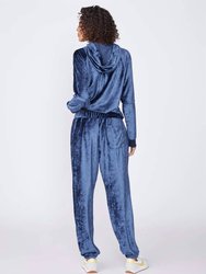 Bamboo Velour Sweatpant In Blue