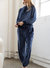 Bamboo Velour Sweatpant In Blue