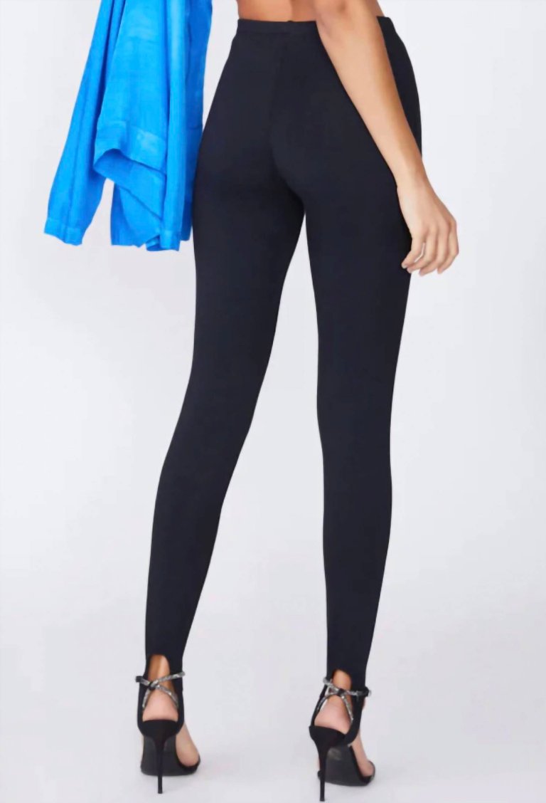 Softest Fleece Stir-Up Pant In Black - Black