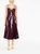 Abstract Faux-Leather Dress - Burgundy