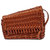 Acute Woven Leather Crossbody Bag - Brown