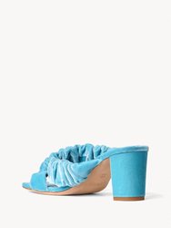 Frankie Criss Cross Velvet Heel - Crystal Waters