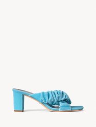 Frankie Criss Cross Velvet Heel - Crystal Waters - Crystal Waters