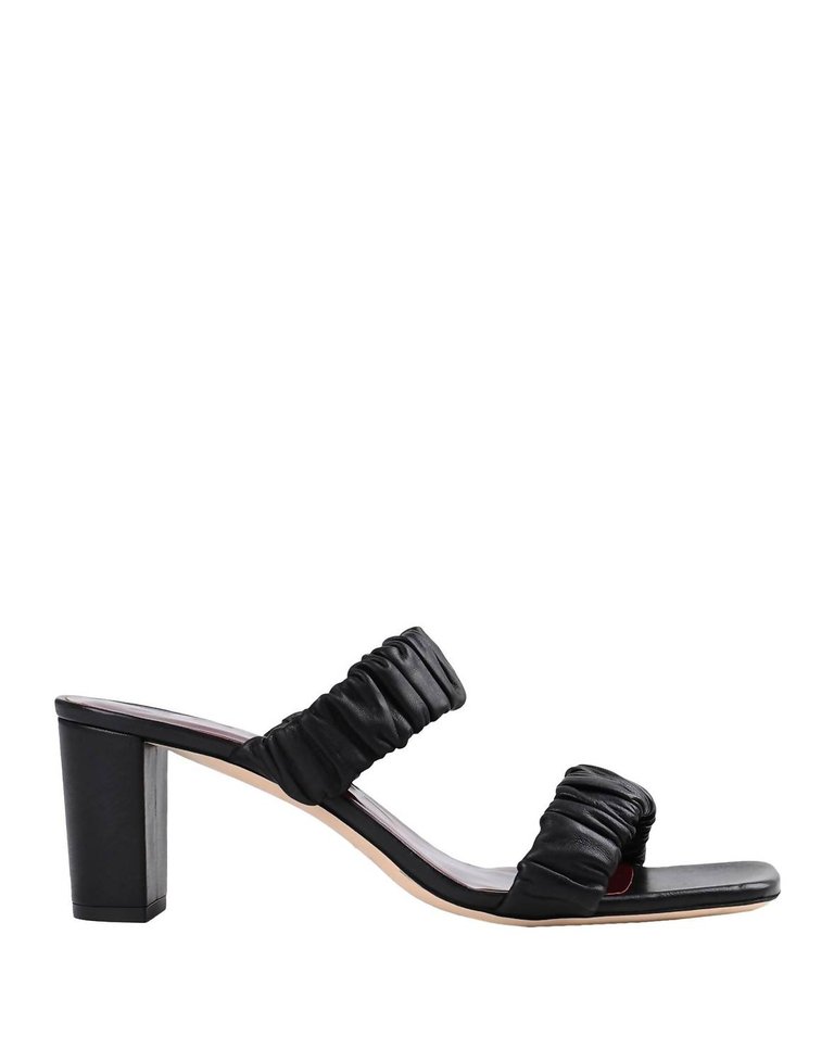 Frankie Ruched Sandal - Black