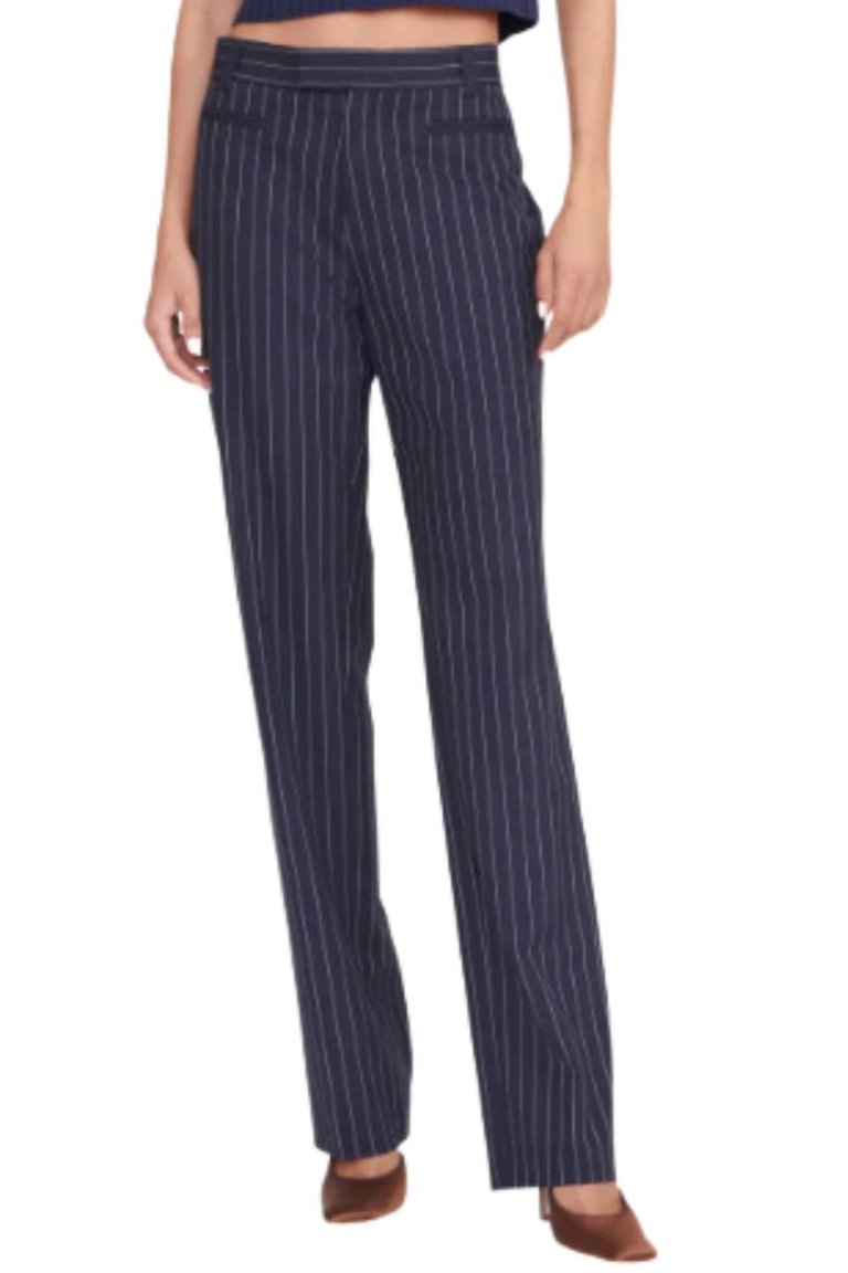 Koa Pant In Navy Pinstripe - Navy Pinstripe