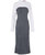 Staud Women's O'Keefe Ribbed Knit Wool Dress, Charcoal/White - Charcoal/White