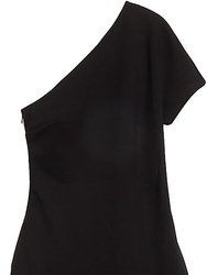 Women Adalynn One Shoulder Neckline Cocktail Maxi Dress Black