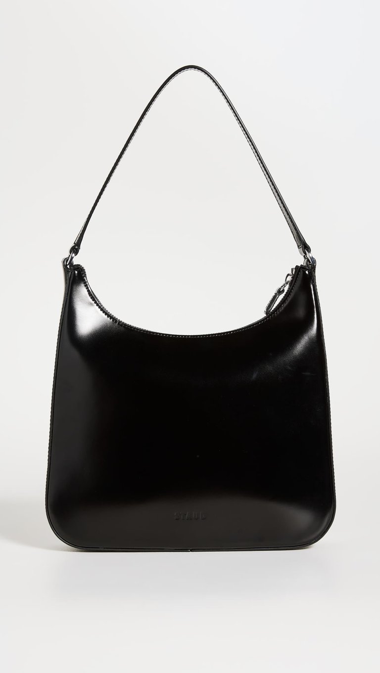 Women Alec Embossed Logo Shoulder Leather Bag