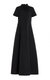 Women Black Ilana Tie Back High Neck Short Sleeve Front Ruched Maxi Dress - Black
