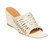 Women Blair Woven Wedge Slide Leather Sandals Cream - Cream