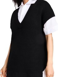 Women Bridget Wool Cotton Mini Sweater Dress