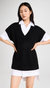 Women Bridget Wool Cotton Mini Sweater Dress - Black/White