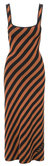 Women Katie Black/Tan Seashore Stripe Knit Bodycon Midi Dress
