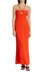 Women Keyhole Neck Halter Strap Gianna Dress - Orange
