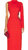 Women Kirsten One Shoulder Back Slit Silhouette Long Dress Fire Red - Red
