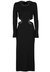 Women Long Sleeve Cut-out Sides Dolce Dress - Black