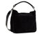 Women's Black Suede Leather Large Hobo Handbag