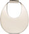 Women's Cream Leather Moon Handbag - Cream