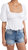 Women's Faye Puff-Sleeve Ruched Smocked Crop Top - White