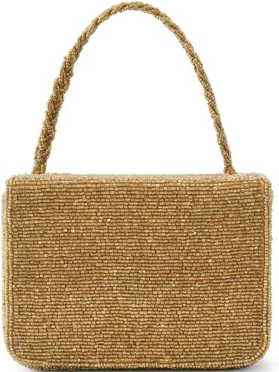 STAUD Women's Gold Carmen Beaded Box Bag product