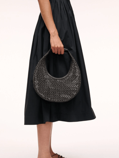 STAUD Women's Moon Woven Tote Bag, Black product