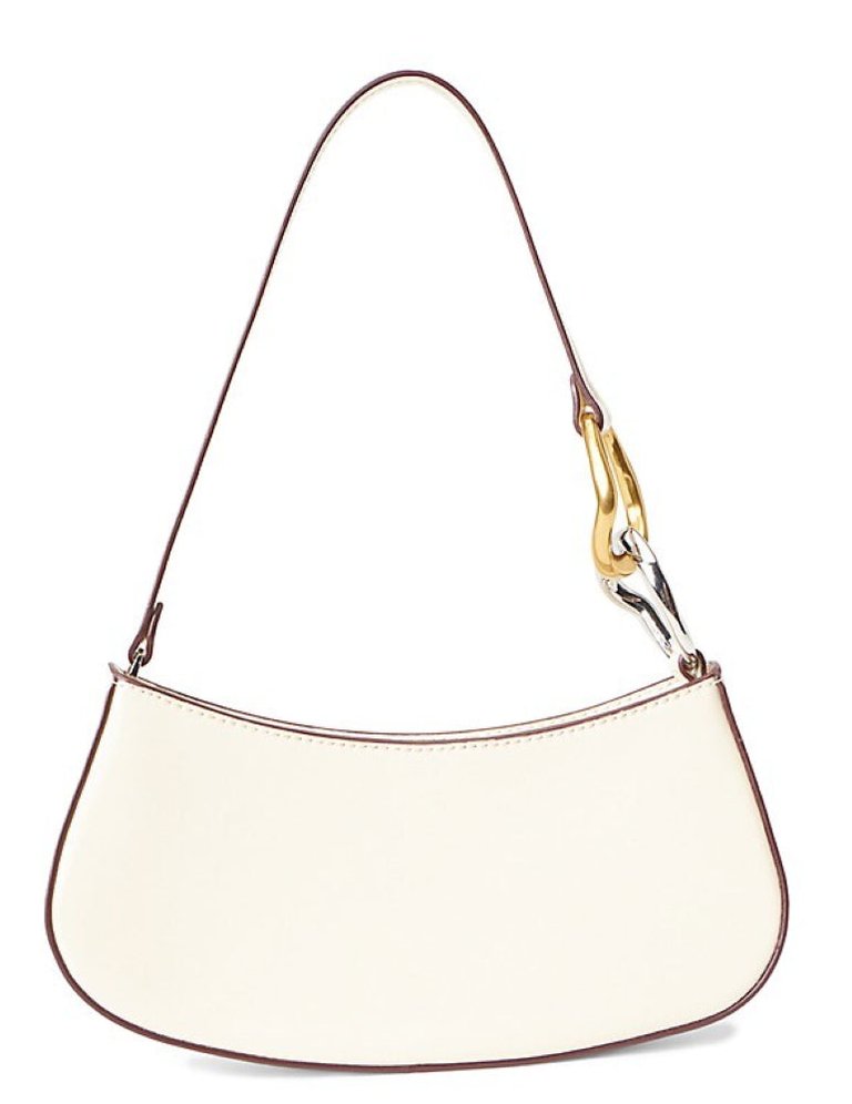 Women's Ollie Leather Shoulder Handbag, Cream
