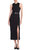 Women'S Sharmila Front Slit Sleeveless Midi Dress - Black