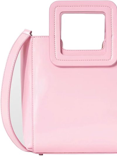 STAUD Women's Shirley Mini Leather Top-Handle Pink Cherry Blossom Bag product