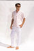 Linen Short Sleeve Summer Shirt - Soft Pink