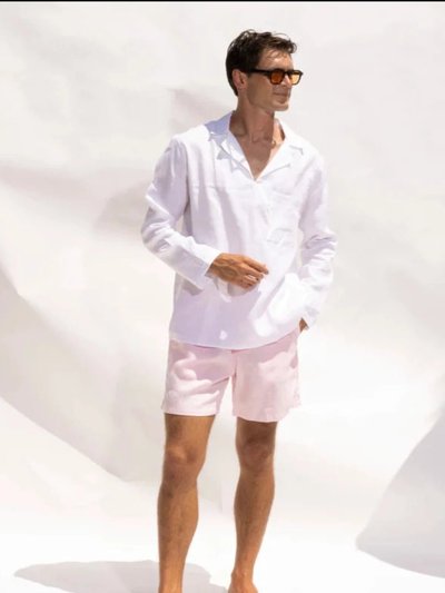 Steam Beachwear Linen Short - Soft Pink product