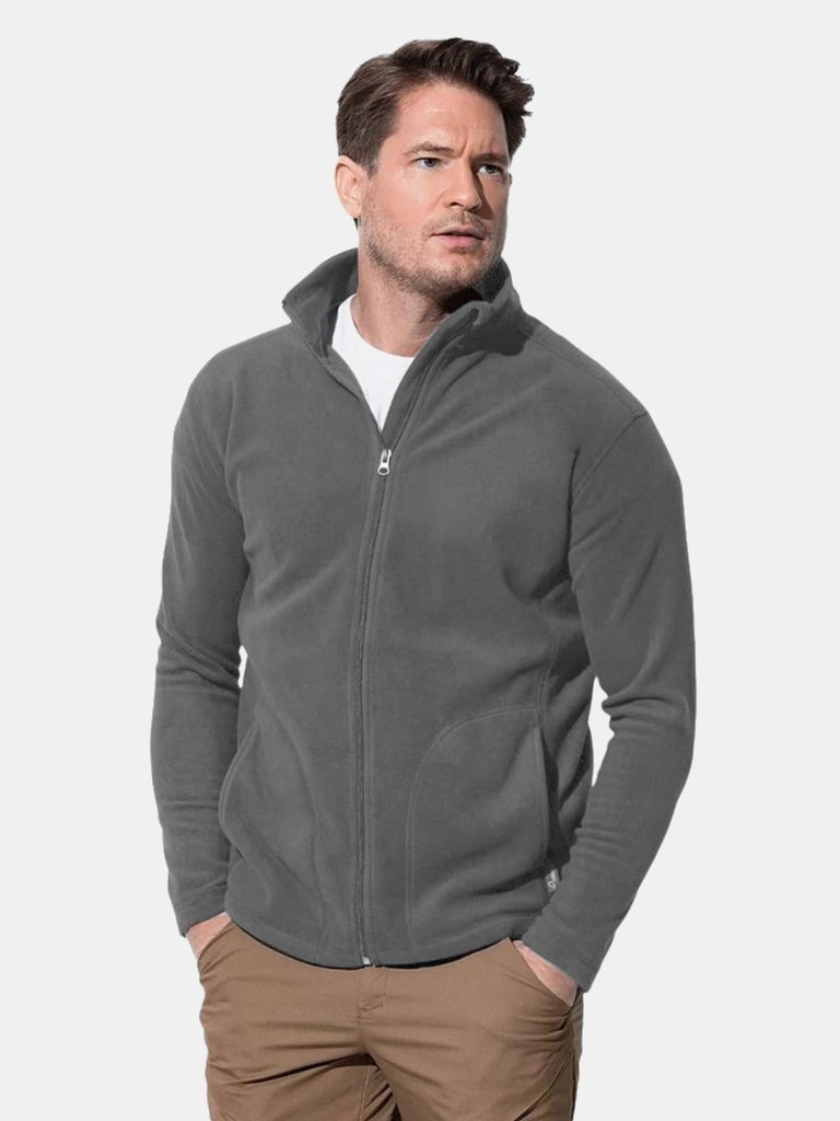 Stedman Mens Active Full Zip Fleece (Gray Steel)