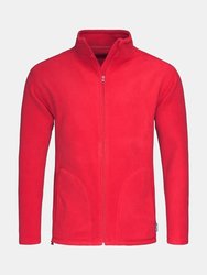 Stedman Mens Active Full Zip Fleece (Scarlet Red) - Scarlet Red