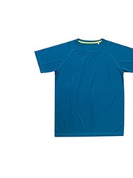 Stedman Mens Active Raglan Mesh T-Shirt (Blue) - Blue