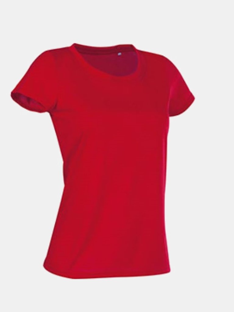 Stedman Womens/Ladies Active Cotton Touch Tee (Crimson Red) - Crimson Red