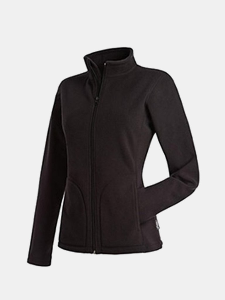 Stedman Womens / Ladies Active Fz Fleece - Black Opal