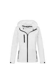 Stedman Womens/Ladies Active Softest Shell Hooded Jacket (White) - White