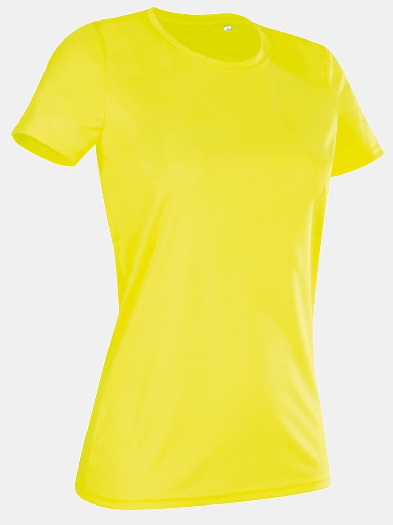 Stedman Womens/Ladies Active Sports Tee (Cyber Yellow) - Cyber Yellow