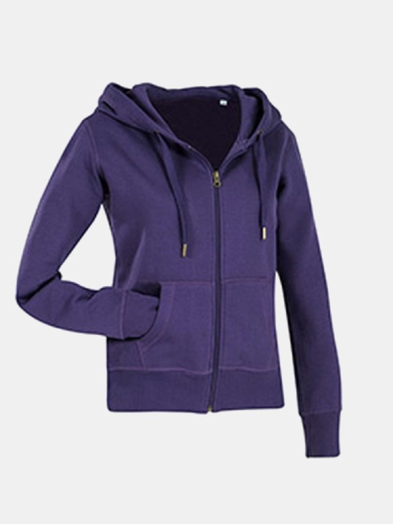 Stedman Womens/Ladies Active Zip Hood (Deep Berry)