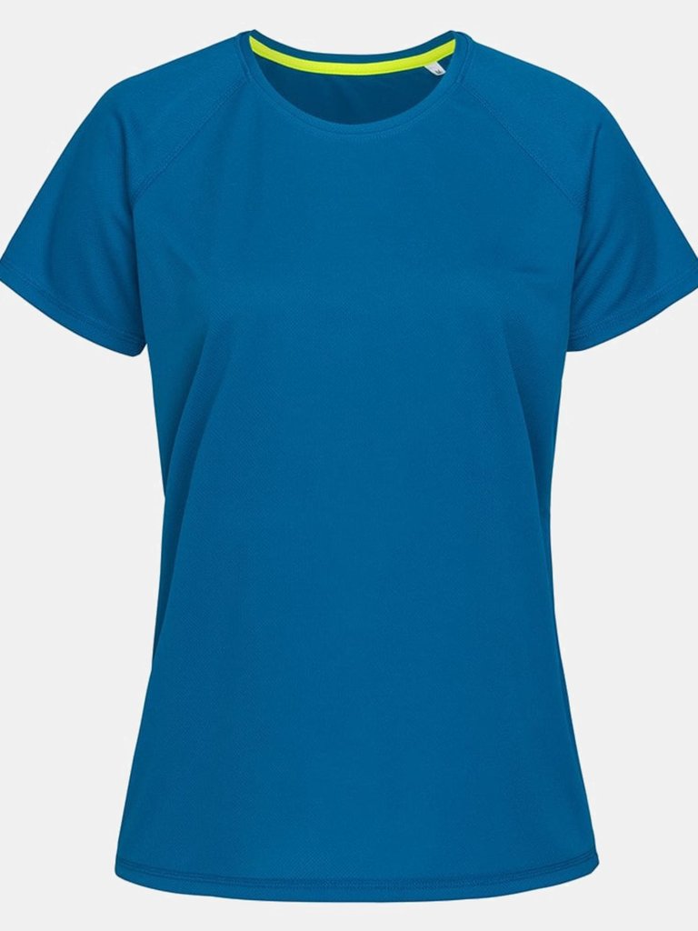 Stedman Womens/Ladies Raglan Mesh T-Shirt (Blue) - Blue