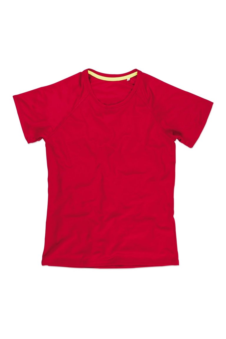 Stedman Womens/Ladies Raglan Mesh T-Shirt (Crimson Red) - Crimson Red