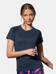 Stedman Womens/Ladies Raglan Mesh T-Shirt (King Blue)