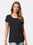 Stedman Stars Womens/Ladies Sharon Slub Crew Neck T-Shirt (Black Opal)