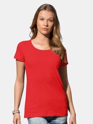 Stedman Stars Womens/Ladies Sharon Slub Crew Neck T-Shirt (Crimson Red)