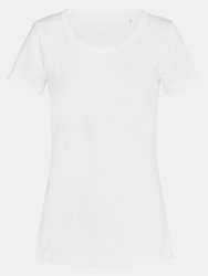 Stedman Stars Womens/Ladies Sharon Slub Crew Neck T-Shirt (White) - White