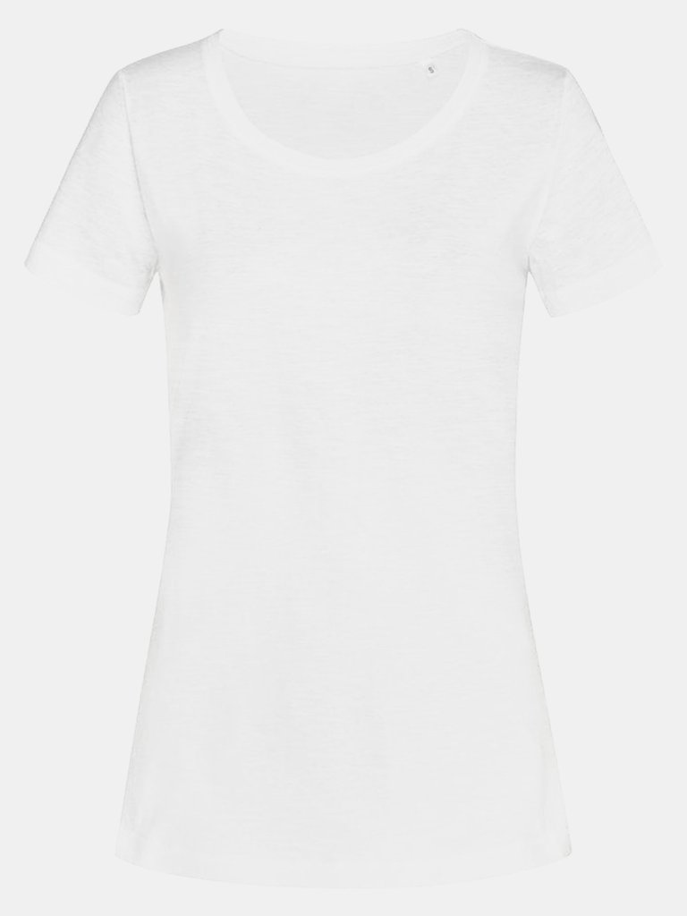 Stedman Stars Womens/Ladies Sharon Slub Crew Neck T-Shirt (White) - White