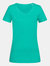 Stedman Stars Womens/Ladies Sharon Slub V Neck T-Shirt (Bahama Green)